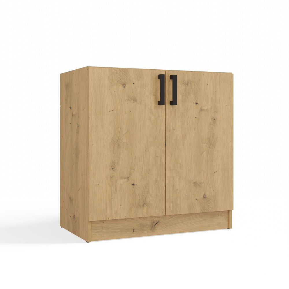 Underskab til vask, Bredde: 80 cm Dybde: 45,5 cm Højde: 82 cm, naturfarvet