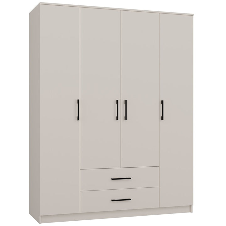 Stort klædeskab, Højde: 205 cm Bredde: 160 cm Dybde: 54 cm, kashmir-beige