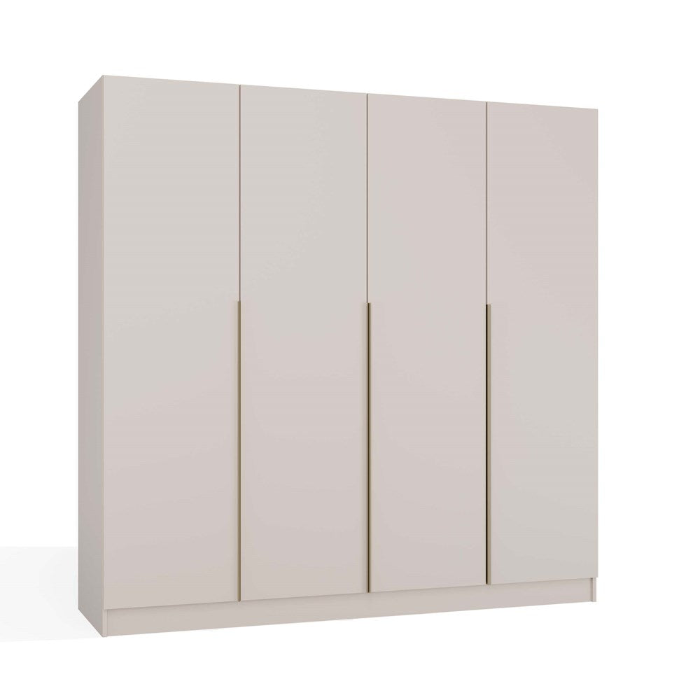 Stort klædeskab, Bredde: 200 cm Højde: 200 cm Dybde: 56,5 cm, Kashmir-beige