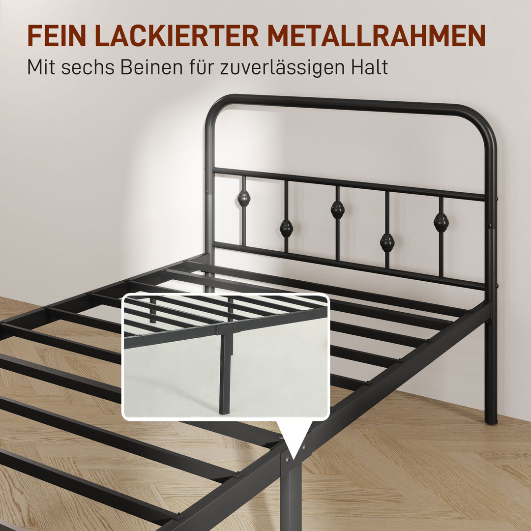 Metal enkeltsengramme, nem montering, med støjreducerende gummisæt, sort