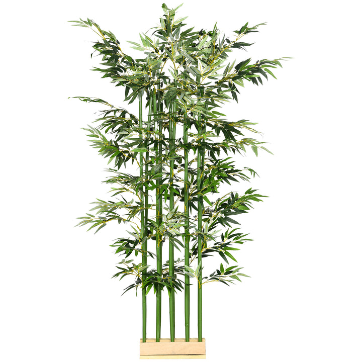 Kunstig bambusplante, kunstig plante, dekorativ plante, realistisk udseende, nem pleje, til hjemmebrug, 180 cm høj, grøn