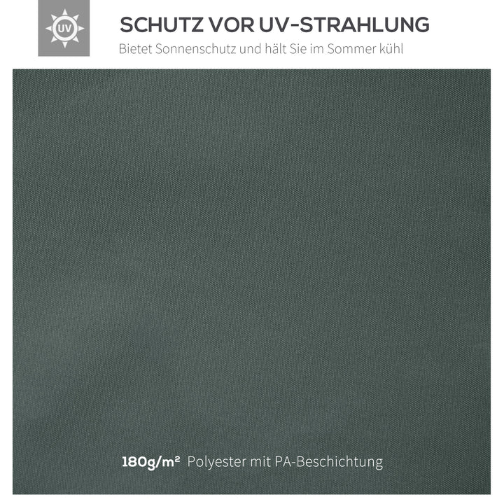 Udskiftningstag til havepavillon, polyester, 2,98 x 2,95 m, mørkegrå