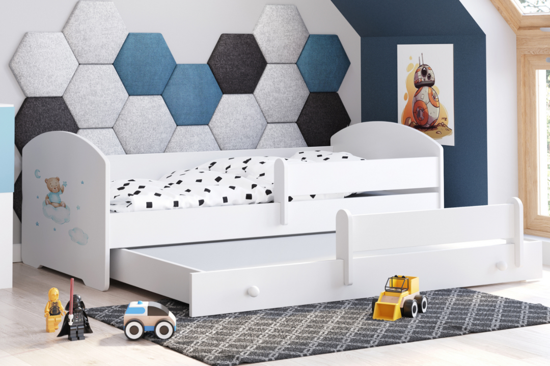 Dobbeltseng Luk 160x80 - Blå bamse