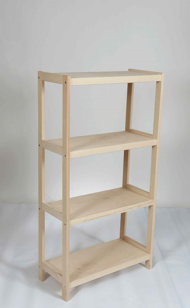 Bogreol i bøgetræ STRONG, 4 hylder, 133x60x33 cm