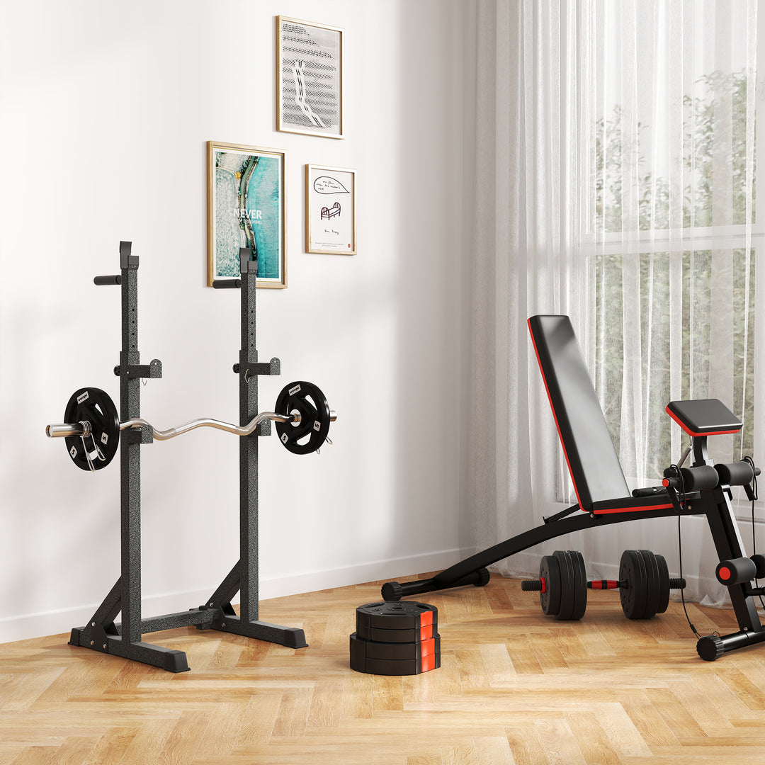 4-Delt vægtskivesæt til træning, fitnesscenter, hjemmetræning, styrketræning, 2 x 5 kg og 2 x 2,5 kg, sort