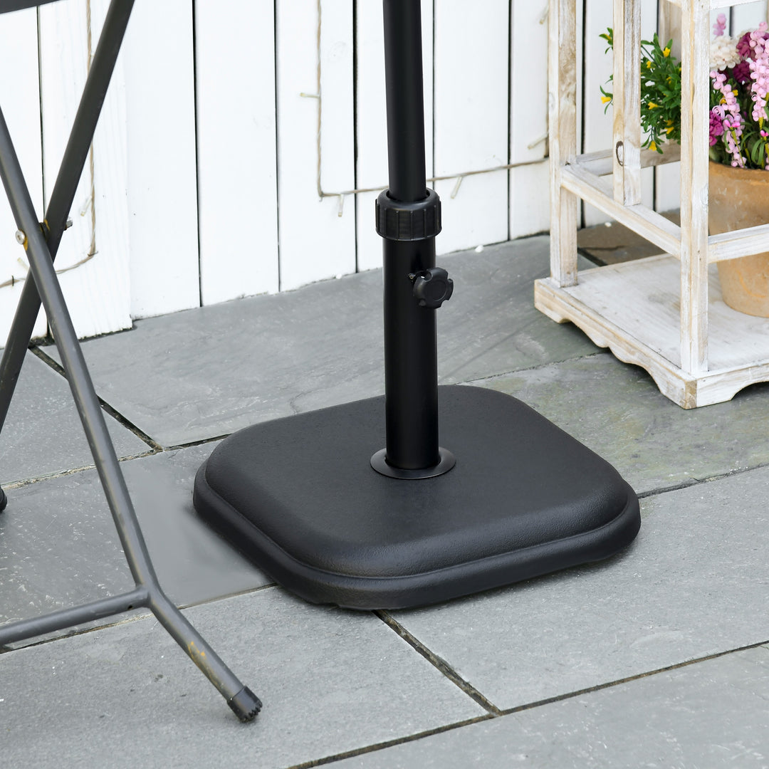 Beton parasolfod, 11 kg, firkantet, til parasoller med en rørdiameter på 32-38 mm, sort