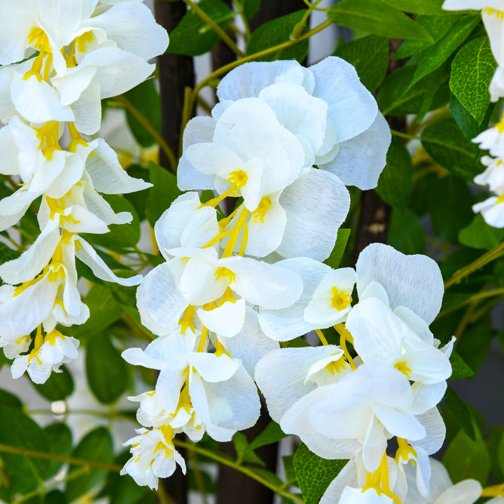 Kunstig blåregn stor 165 cm kunstig plante, kunstige plastikplanter kunstige blomster i potte, falsk plante som ægte til kontor stue soveværelse moderne dekoration gave