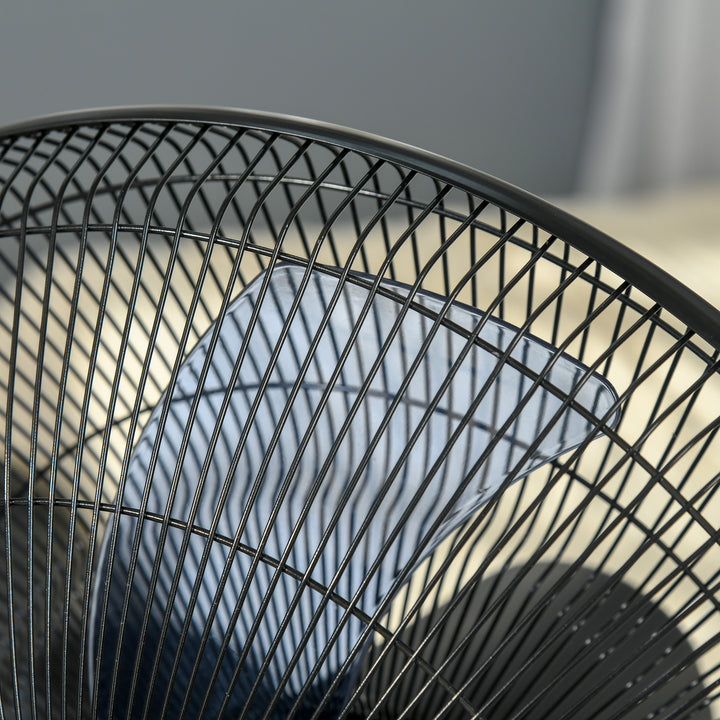 Sokkelventilator/luftfugter med 2,8L tank, 3 tilstande, fjernbetjening, bærbar, sort, Ø44,5 x 120 cm