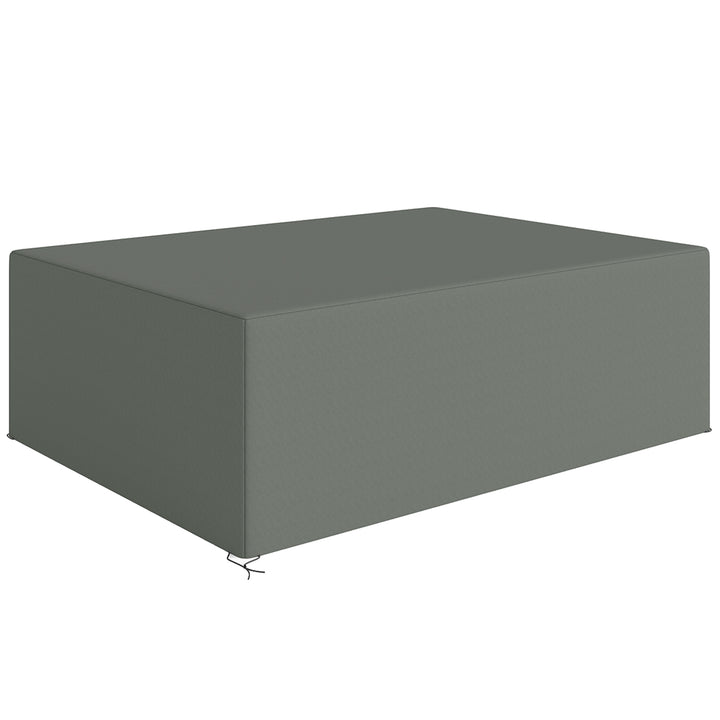 Beskyttelsesovertræk til havemøbler, vinterbestandigt, vandtæt, Oxford-presenning, 275 x 205 x 90 cm, mørkegrå