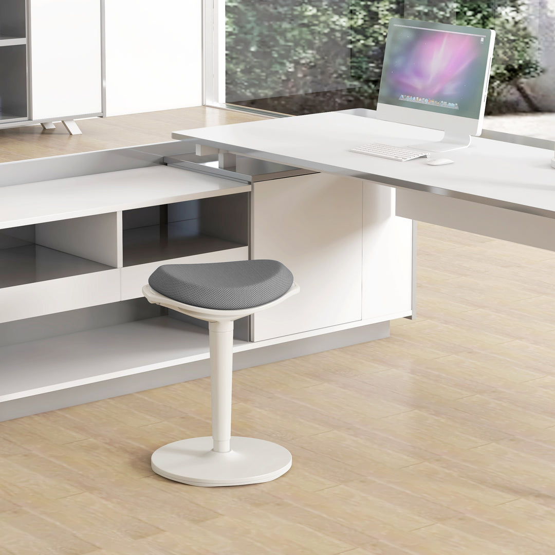 Gyngestol, ergonomisk, højdejusterbar, op til 120 kg, 42,5 x 35,5 x 56,5-71,5 cm, grå
