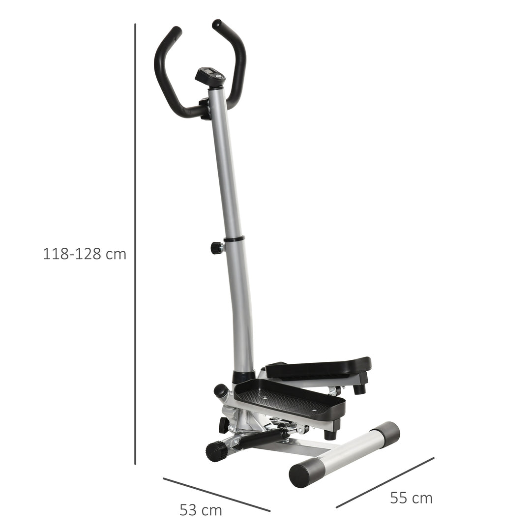 Stepper motionscykel til hjemmet med lcd-skærm justerbar hastighed metal abs 55 x 53 x 118-128 cm