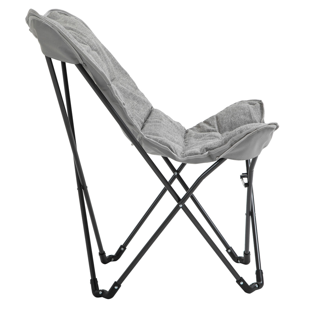 Klapstol foldbar campingstol polstret udendørs klapstol op til 120 kg lasteevne robust fiskestol havestol til haven camping strand