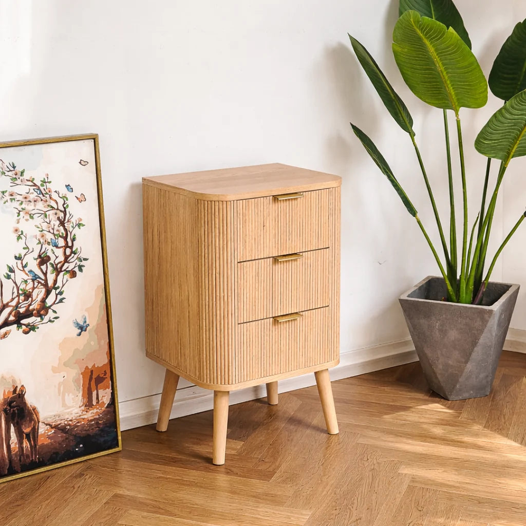 BALI kommode i naturtræ med 3 skuffer