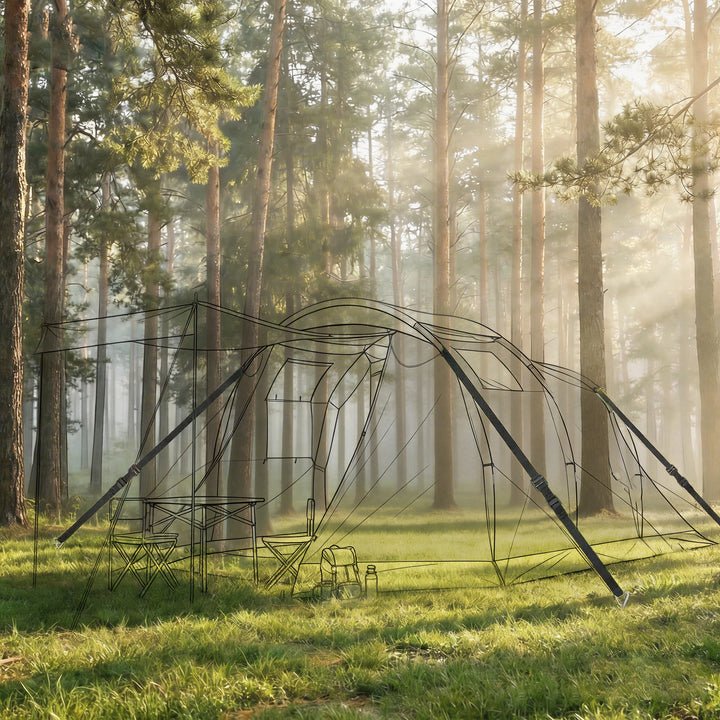 Jordankerskrue med trekantet håndtag til trampolin til 4 personer, 32 cm