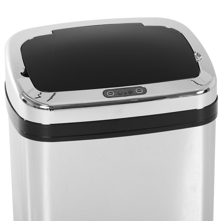 Rustfrit stål automatisk sensor skraldespand affaldsbeholder ir sensor med/uden indvendig spand rund firkantet (30l/kvadratisk)