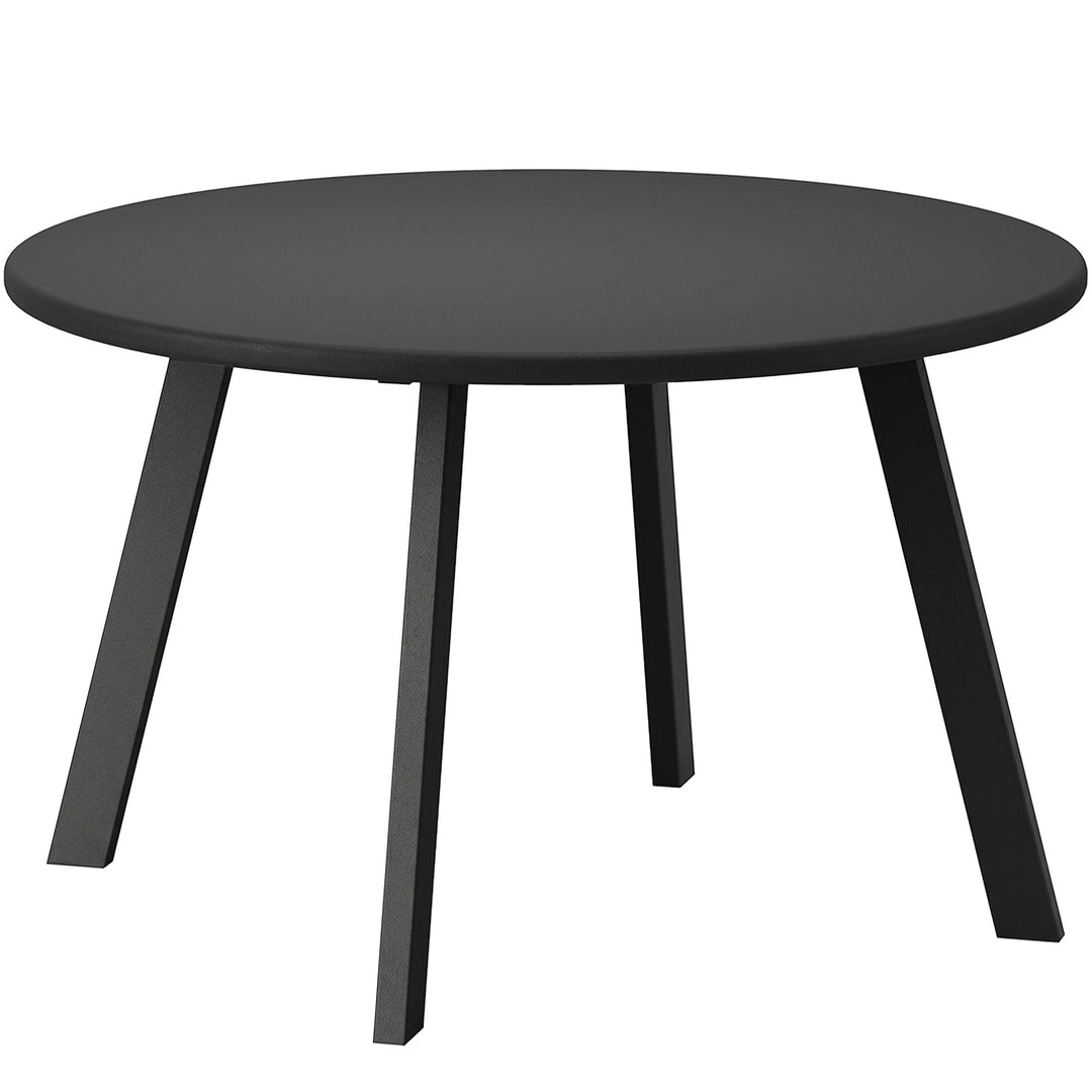 Sidebord, balkonbord af metal, rundt sofabord, vejrbestandigt havebord, Ø70 x 42H cm, mørkegrå