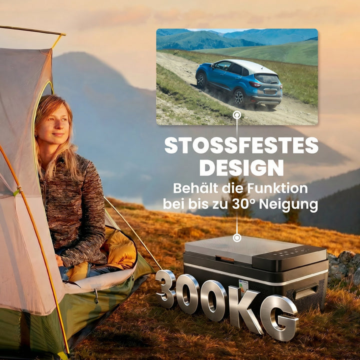 Kompressorkøler 20L -20℃-20℃ Elektrisk køler med app-styring LED-lys USB-port Batteribeskyttelse