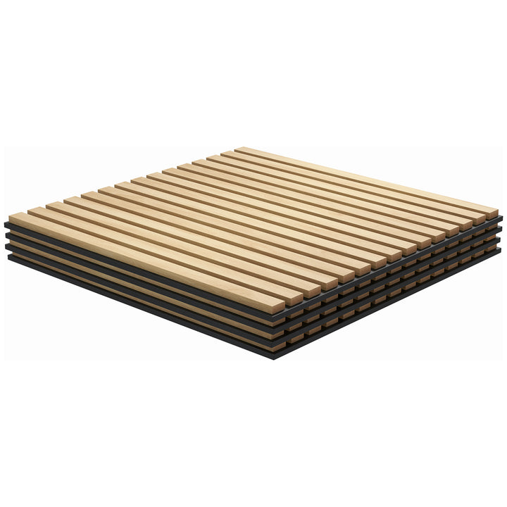 Akustikpanel, lydabsorption, gør-det-selv lamelvæg, mdf og polyester, nem montering, eg