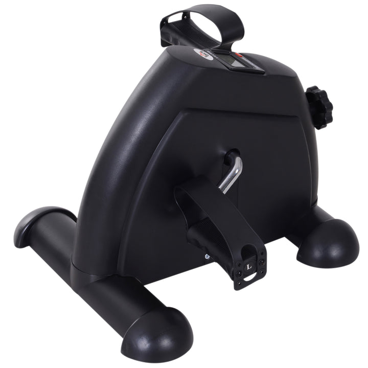 Mini motionscykel fitnesscykel pedaltræner med lcd-display justerbar modstand arm- og bentræner hjemmetræner fitnessudstyr til seniorer hjemmekontor 35 x 40 x 31 cm sort