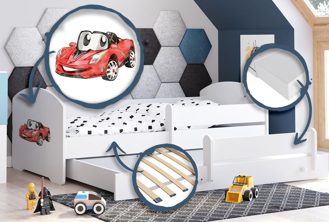 Dobbeltseng Luk 160x80 - Racerbil