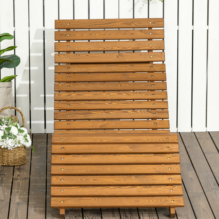 Havestol, solseng, massivt træ, brun, 66 x 170 x 77 cm