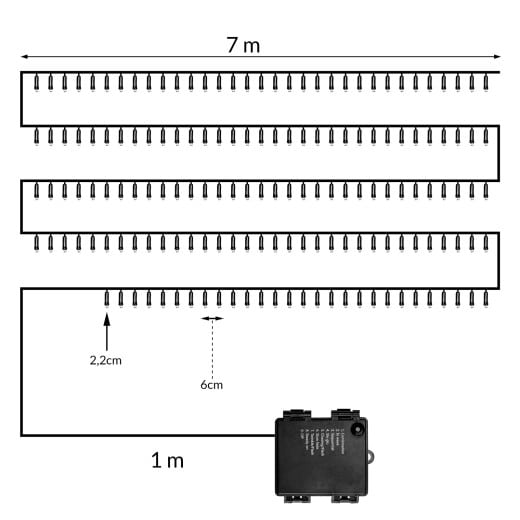 Fairy Lights Cold White 7m Timer