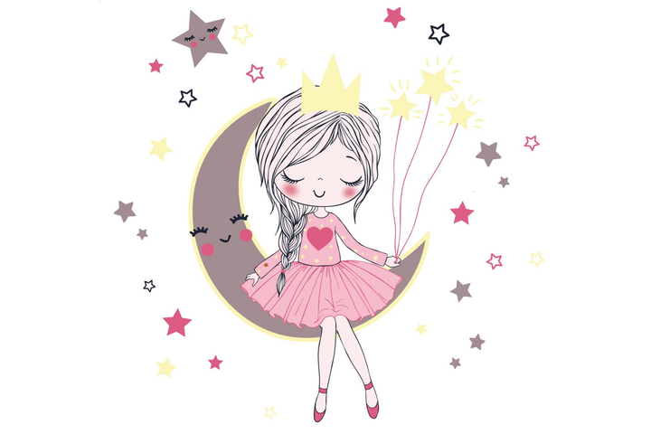 Dobbeltseng Luk 160x80 - Sovende prinsesse