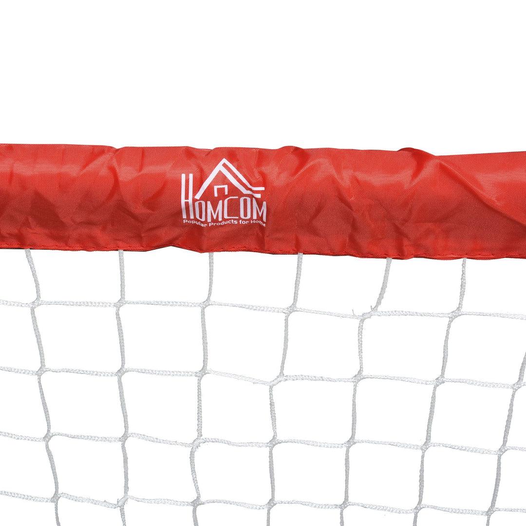 Fodboldmålsæt, 2 foldbare minimål, metalramme, inklusive værktøj, 90 x 36 x 60 cm, rød