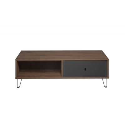 Sofabord MONTEZ eg / grå, 110x60xH37 cm
