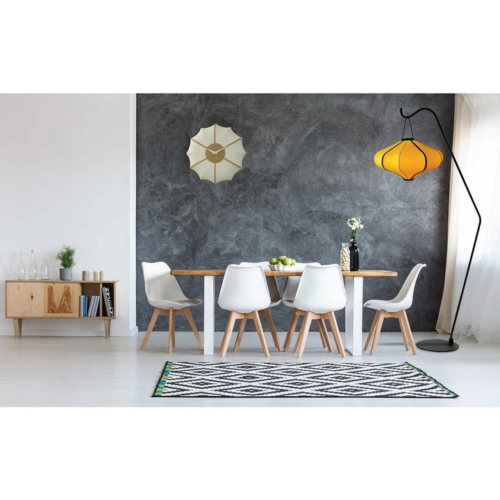Vægur 50 cm-Silent-Fabric/Metal-NeXtime 'Ultimo'