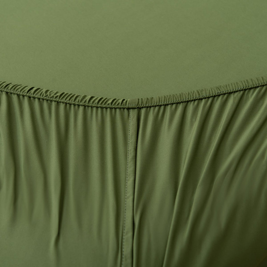 Mørkegrøn bambus Fitted Sheet Premium - op til 30 cm - 400TC Tanboocel - Deep Moss
