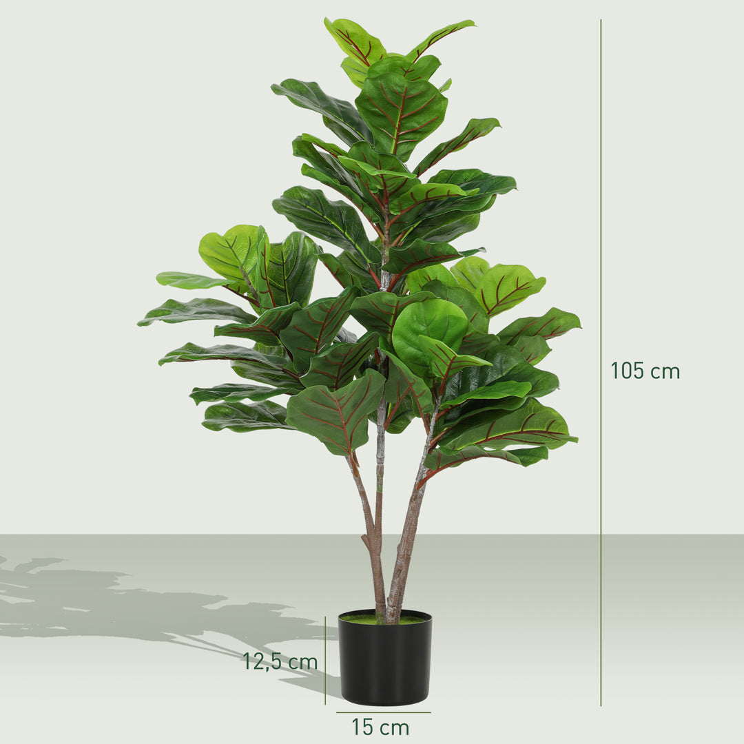 Kunstig figentræ 110cm kunstig plante, plastik kunstige planter i potte, dekoration gave