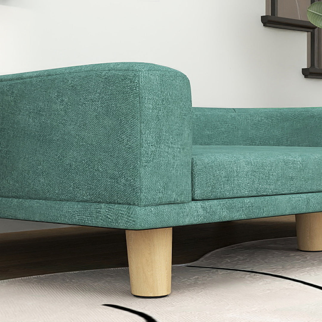 Hundeseng hundesofa kæledyrssofa, eukolyptustræ, 98 x 67 x 25 cm, grøn