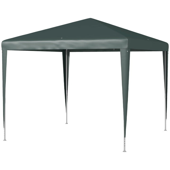 Pavillon 2,7x2,7m, hurtig montering med kliksystem, rustfri ramme, mørkegrøn