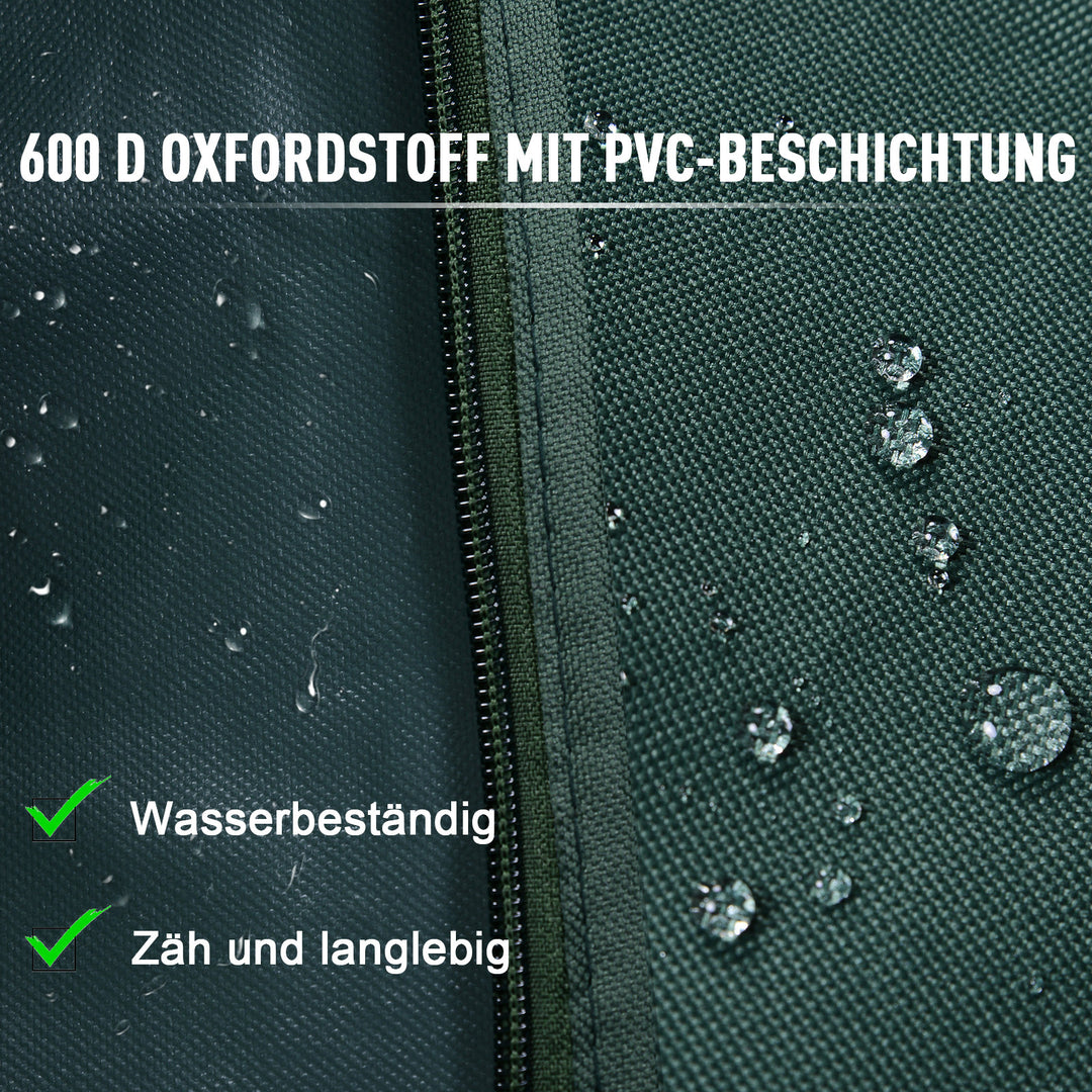 3-Personers gyngeovertræk, vandafvisende, vinterbestandigt beskyttelsesovertræk til havegynge, uv-bestandig presenning, overtræk, rivefast 420d oxford-stof, 177 x 114 x 152 cm, mørkegrøn