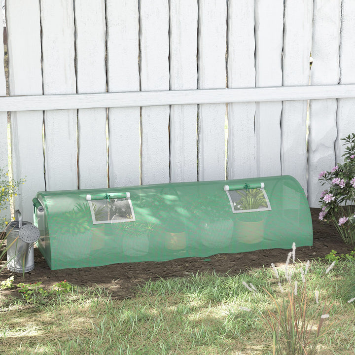 Foliedrivhus, vejrbestandigt, UV-bestandigt, polytunnel, 200 cm x 80 cm x 45 cm, grønt