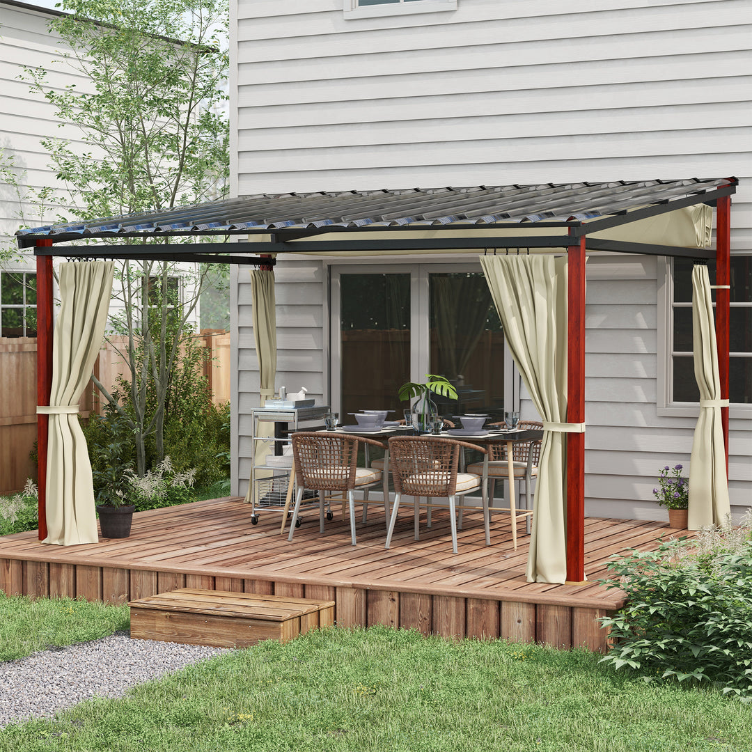 Udtrækkelig havepergola, vejrbestandig, inklusive monteringsbeslag, beige