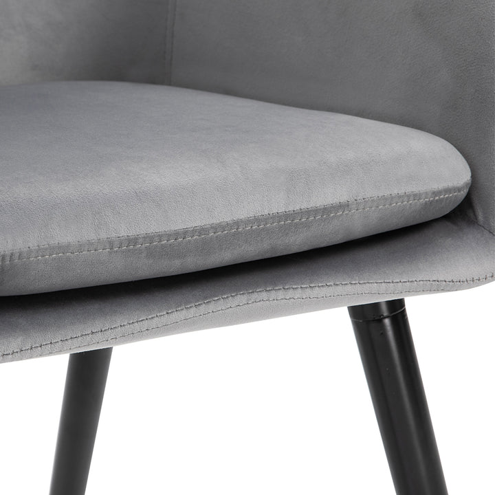 Spisebordsstole i attraktivt design, metalstruktur, træben, grå, 120 kg lasteevne