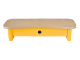 JUBI 60cm monitorskærmstativ med skuffe Ash Broom Yellow