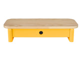 JUBI 60x24cm monitorskærmstativ med skuffe Ash Broom Yellow