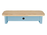 JUBI 60x24cm monitorskærmstativ med skuffe Ash Gentle Blue