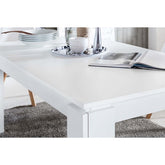 Spisebord i hvid, udtrækbart