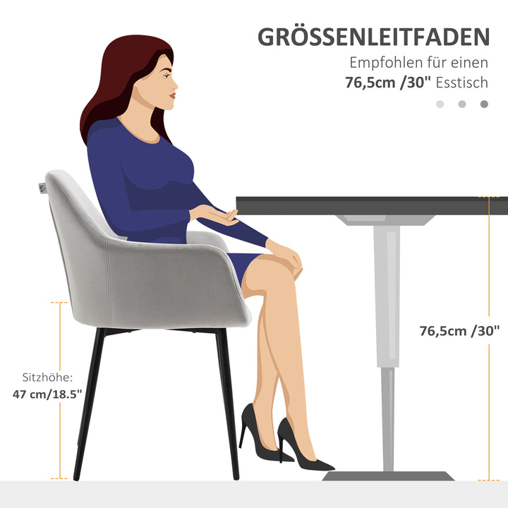 Spisebordsstolsæt, komfortabel, 54x57x80 cm, lysegrå