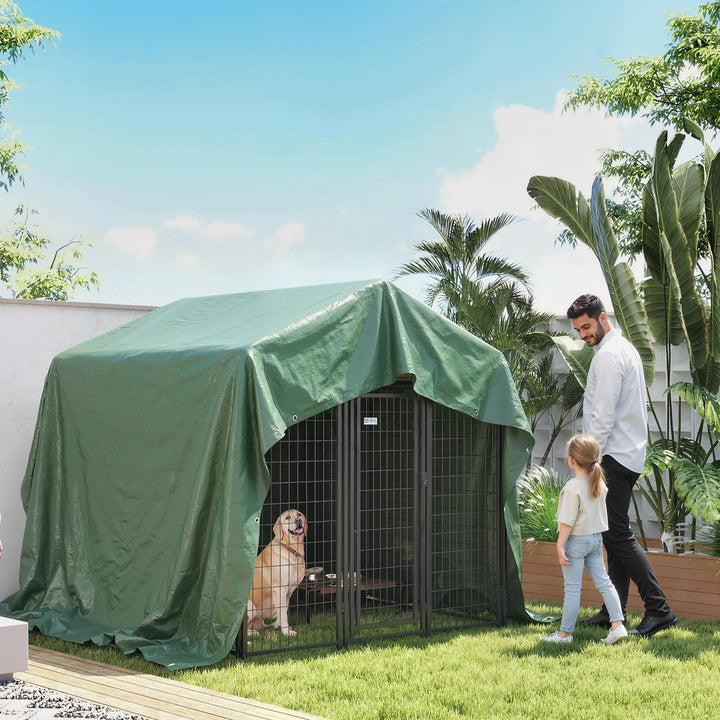 Vandtæt presenning, 4 x 6 m, 90 g/m², universalpresenning, grøn