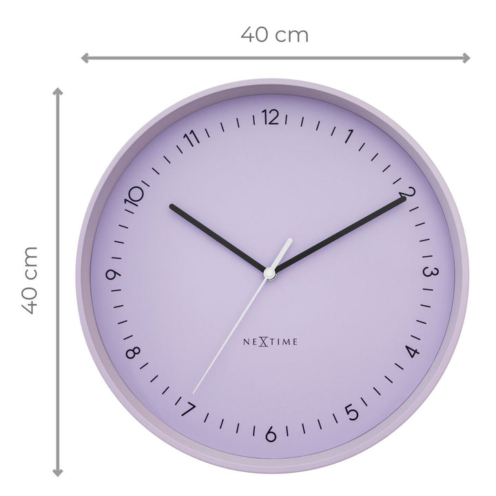Vægur 40 cm-Silent-Metal-NeXtime 'Berlin L'
