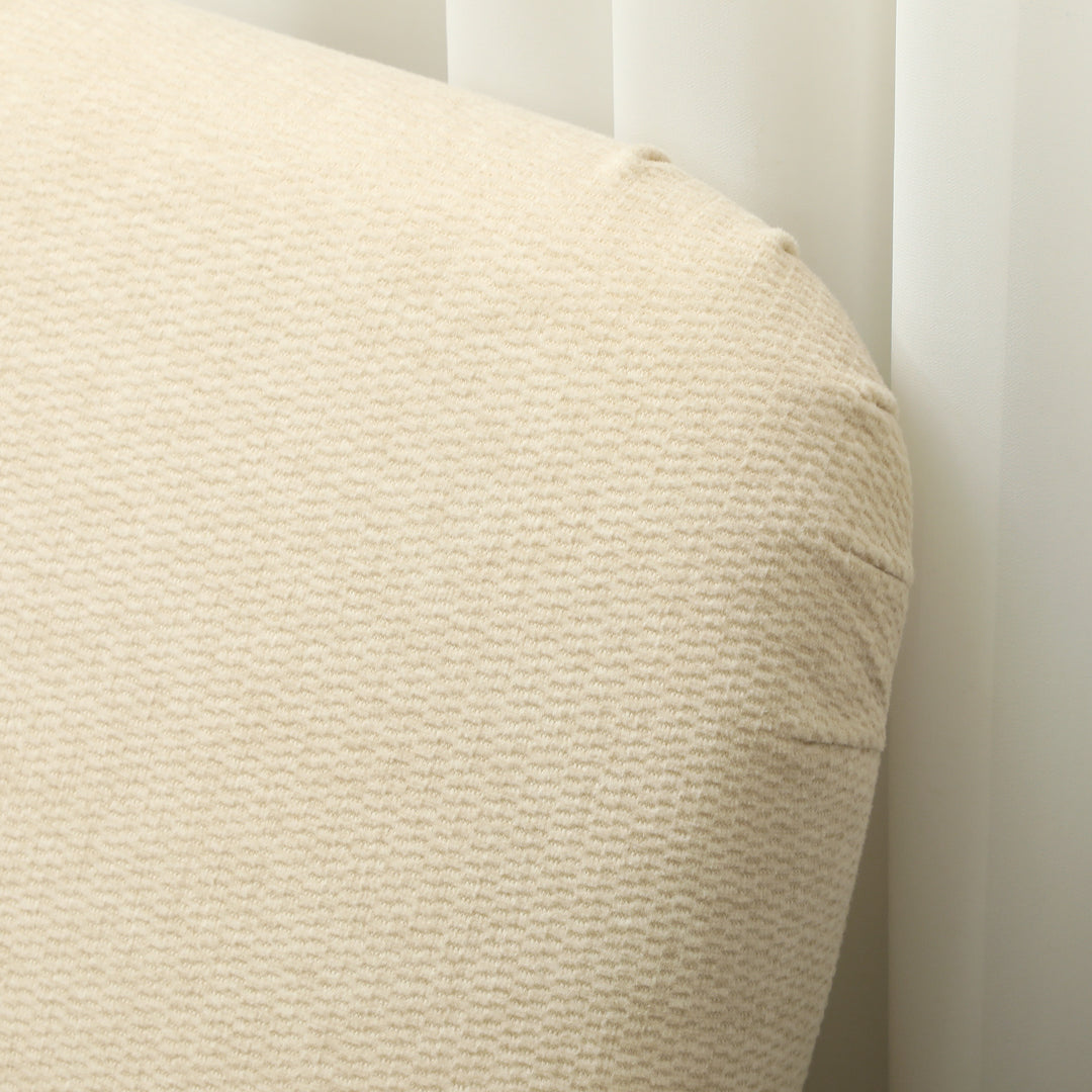 To-personers sofa, kompakt, hudvenligt betræk, op til 240 kg, 130x74x79 cm, cremehvid