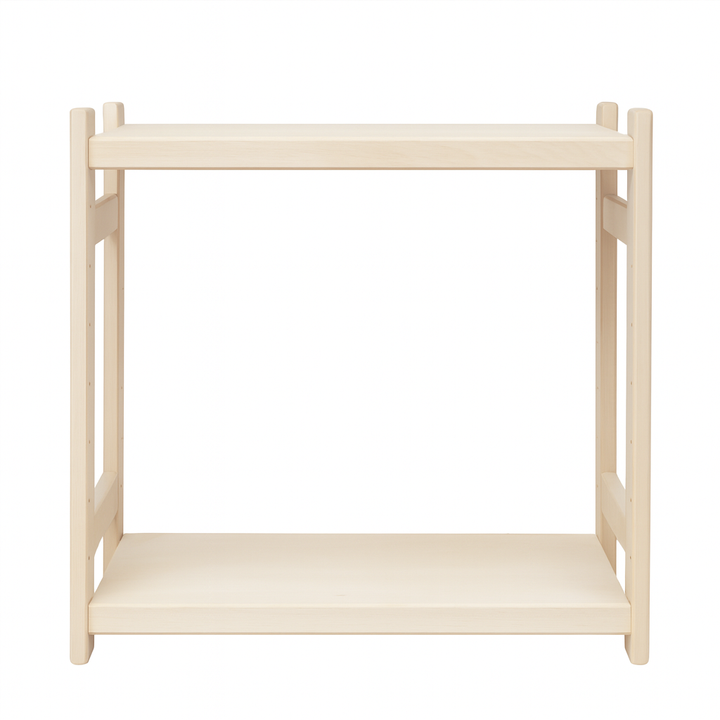 Modulær reol i bøg, 2 hylder, 45 × 70 × 43 cm
