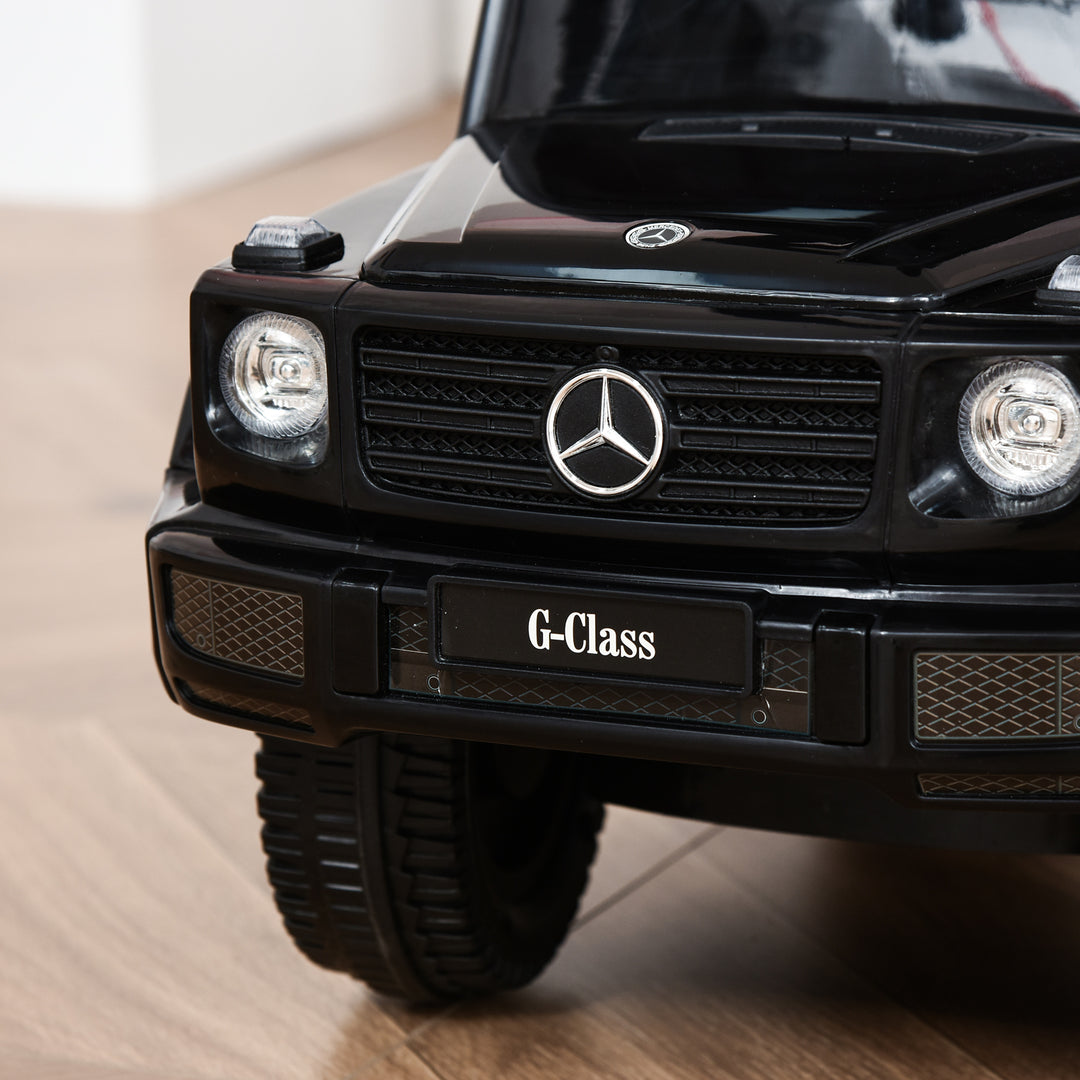 Mercedes-Benz G350 Køretøj med Skubbehåndtag, 3-i-1 Køretøj med Rat, til Børn 18-36 Måneder, Sort