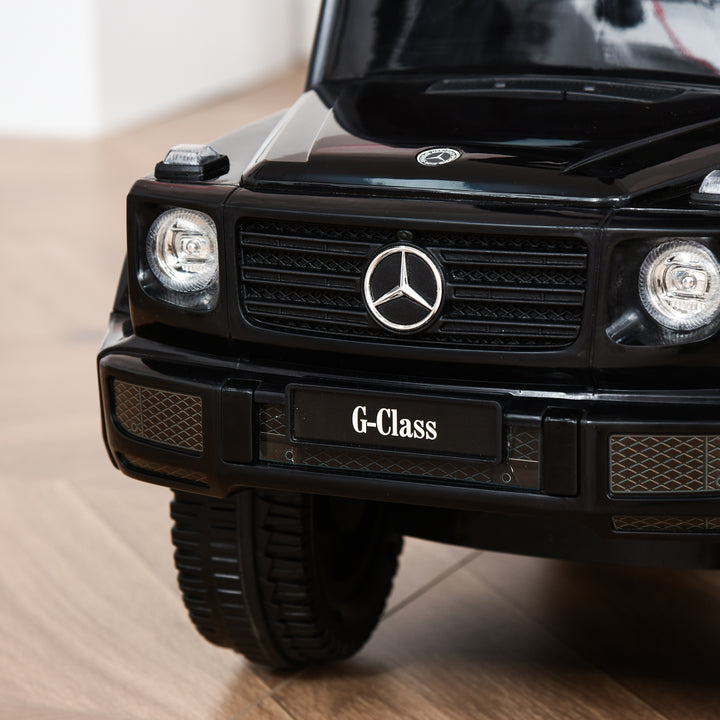 Mercedes-Benz G350 Køretøj med Skubbehåndtag, 3-i-1 Køretøj med Rat, til Børn 18-36 Måneder, Sort