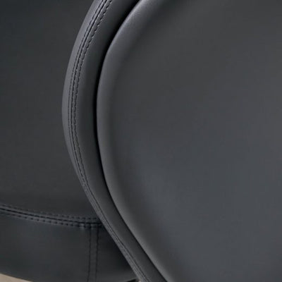 Kontorstol, lederstol, moderne-look, imiteret læder, ergonomisk, sort
